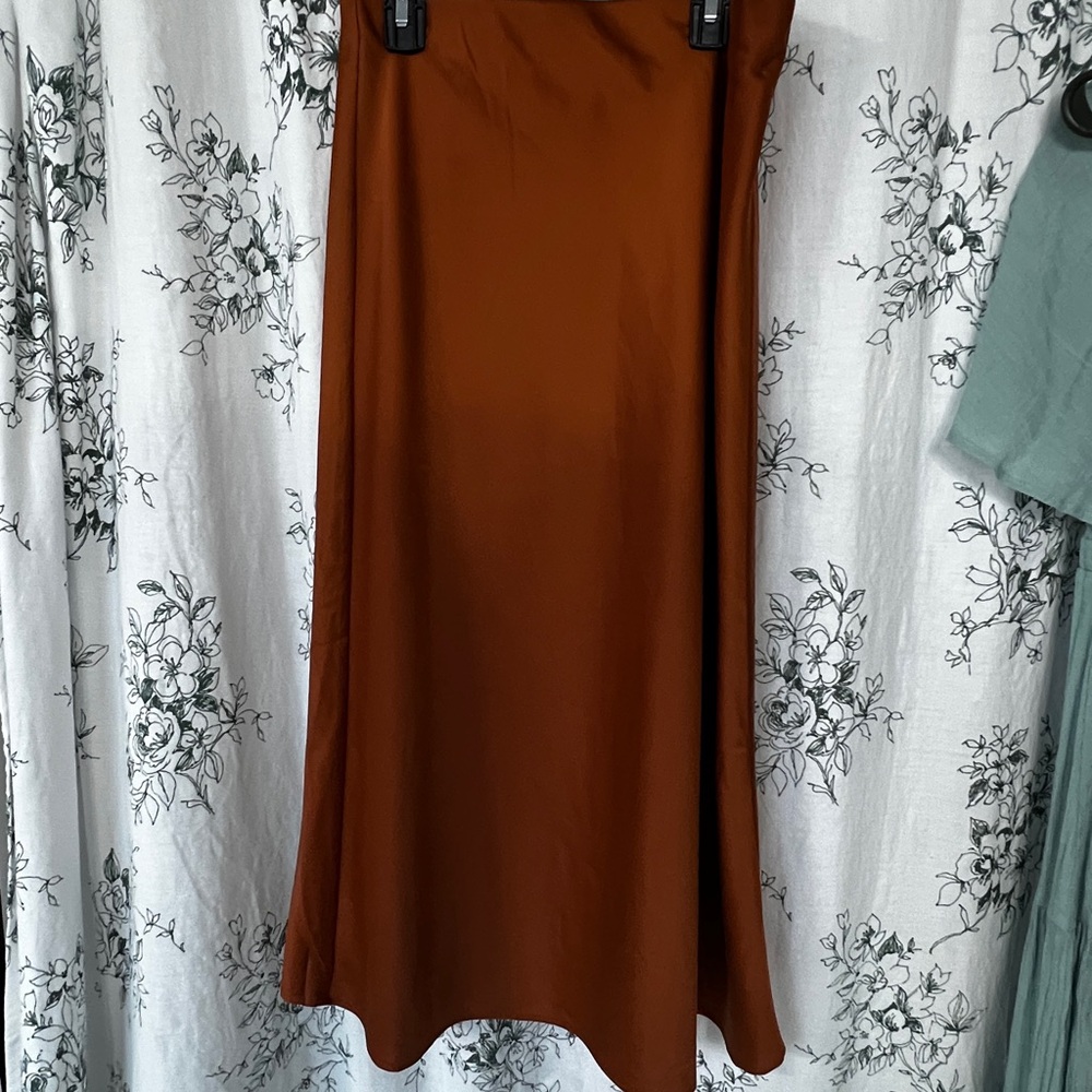 Rachel Zoe Brown Midi A-Line Skirt for Work